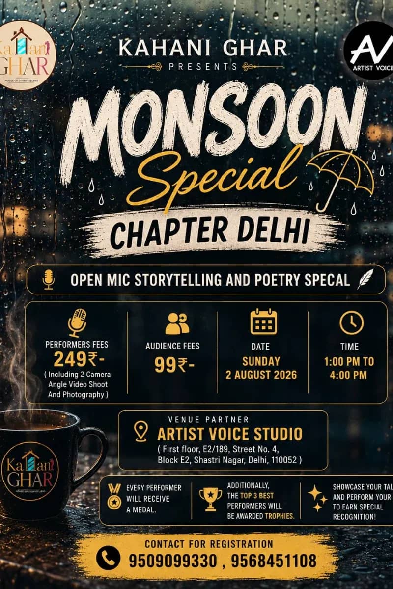 Monsoon Special – Chapter Delhi | Open Mic Storytelling & Poetry Special