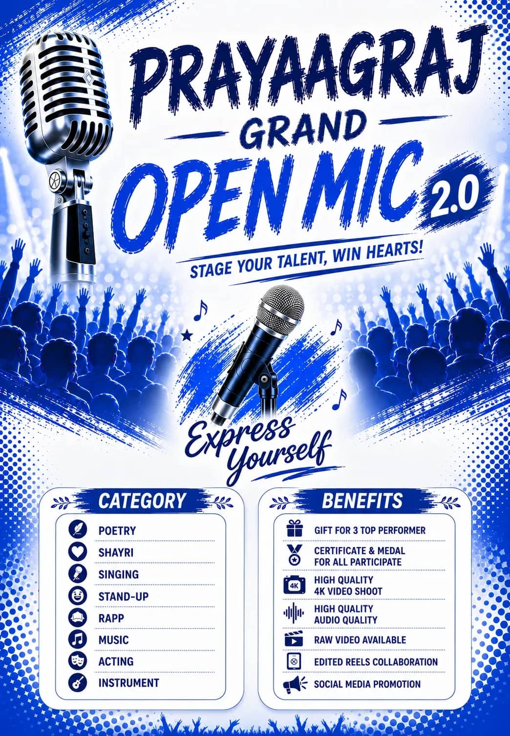 Prayagraj Grand Open Mic 2.0 | Express Yourself on Stage!