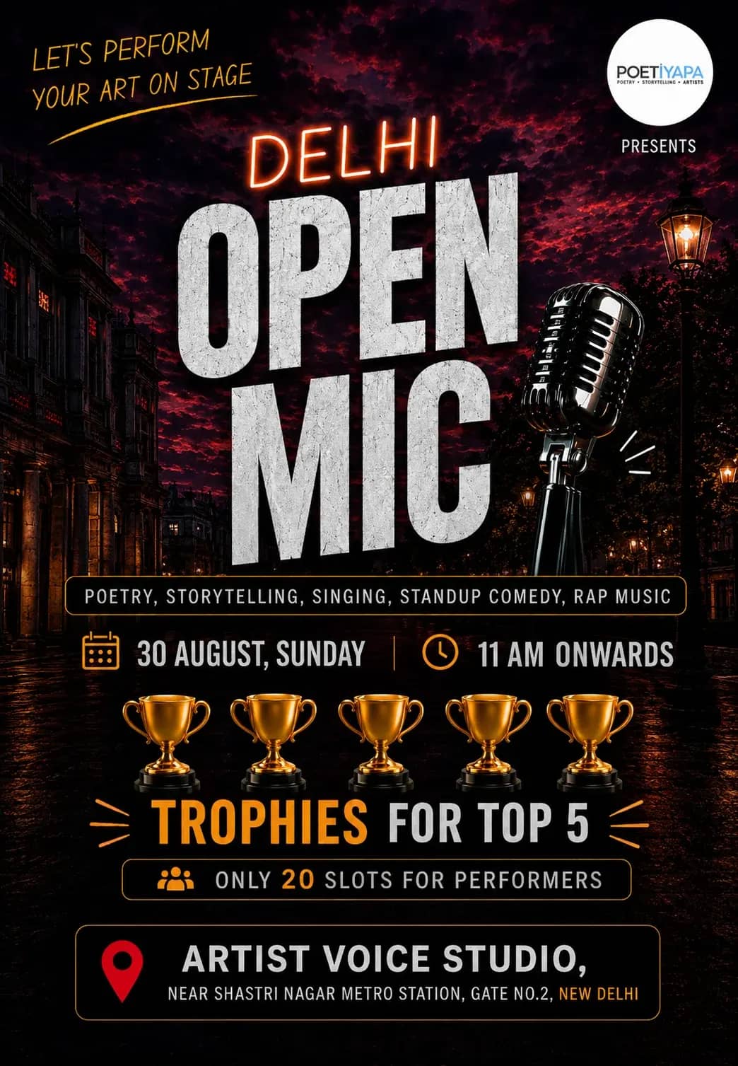 Delhi Open Mic – Let’s Perform Your Art on Stage!