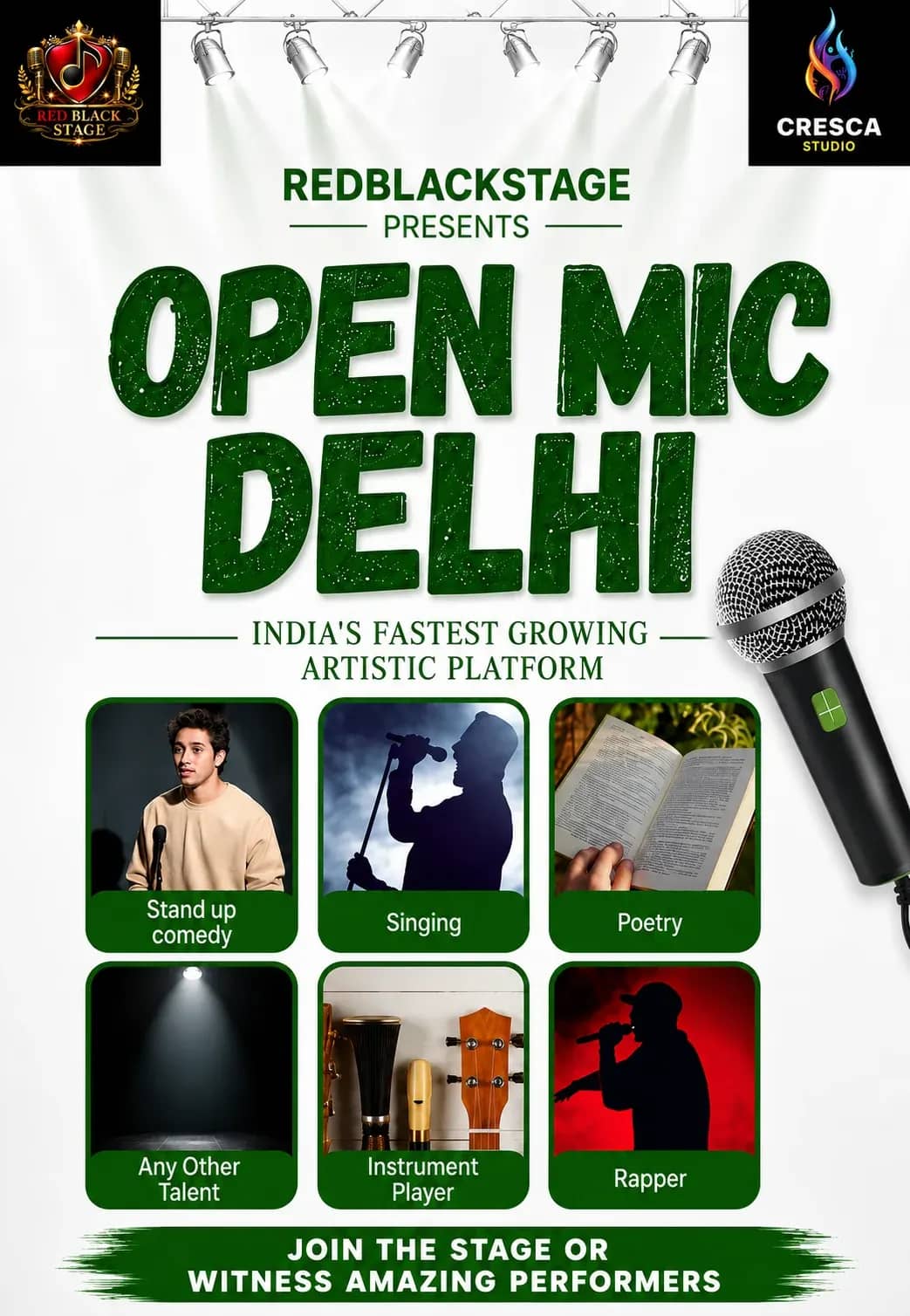 REDBLACKSTAGE PRESENTS – OPEN MIC DELHI