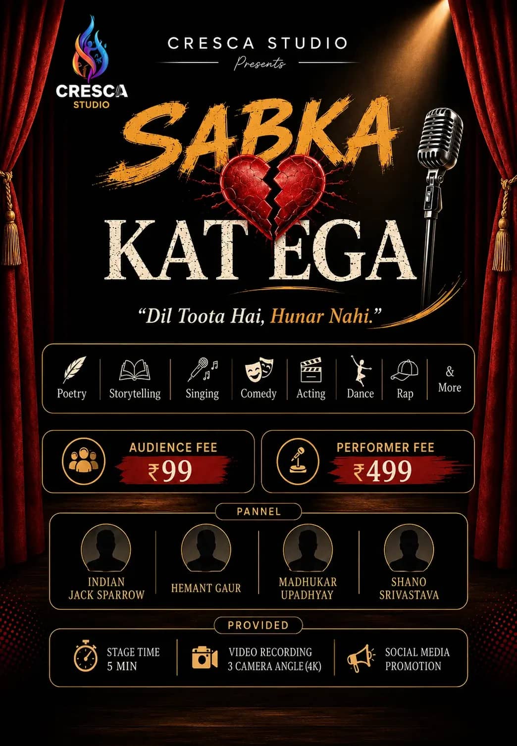 SABKA KATEGA — But Your Talent Won’t!