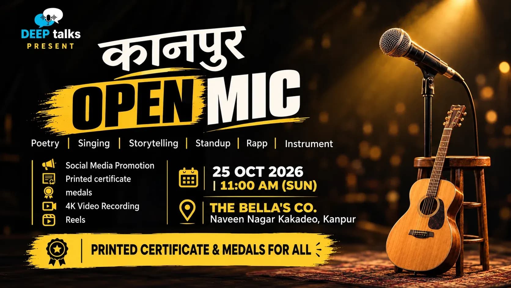 Kanpur Open Mic – Presented by DEEP Talks
