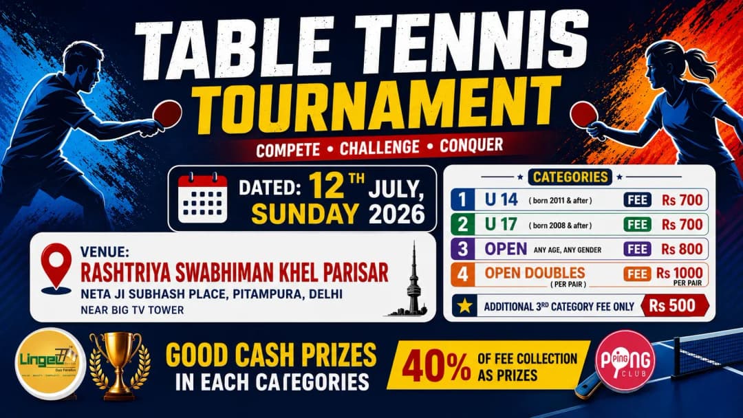 Table Tennis Tournament 2026 | Compete • Challenge • Conquer