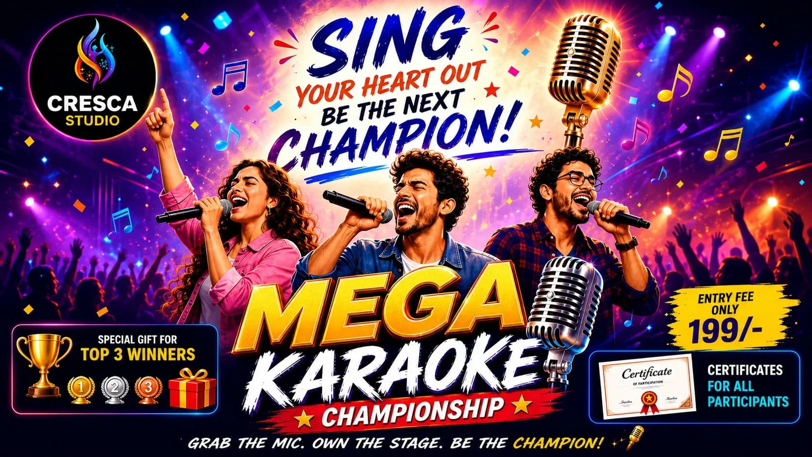 Mega Karaoke Championship 2026 – Cresca Studio