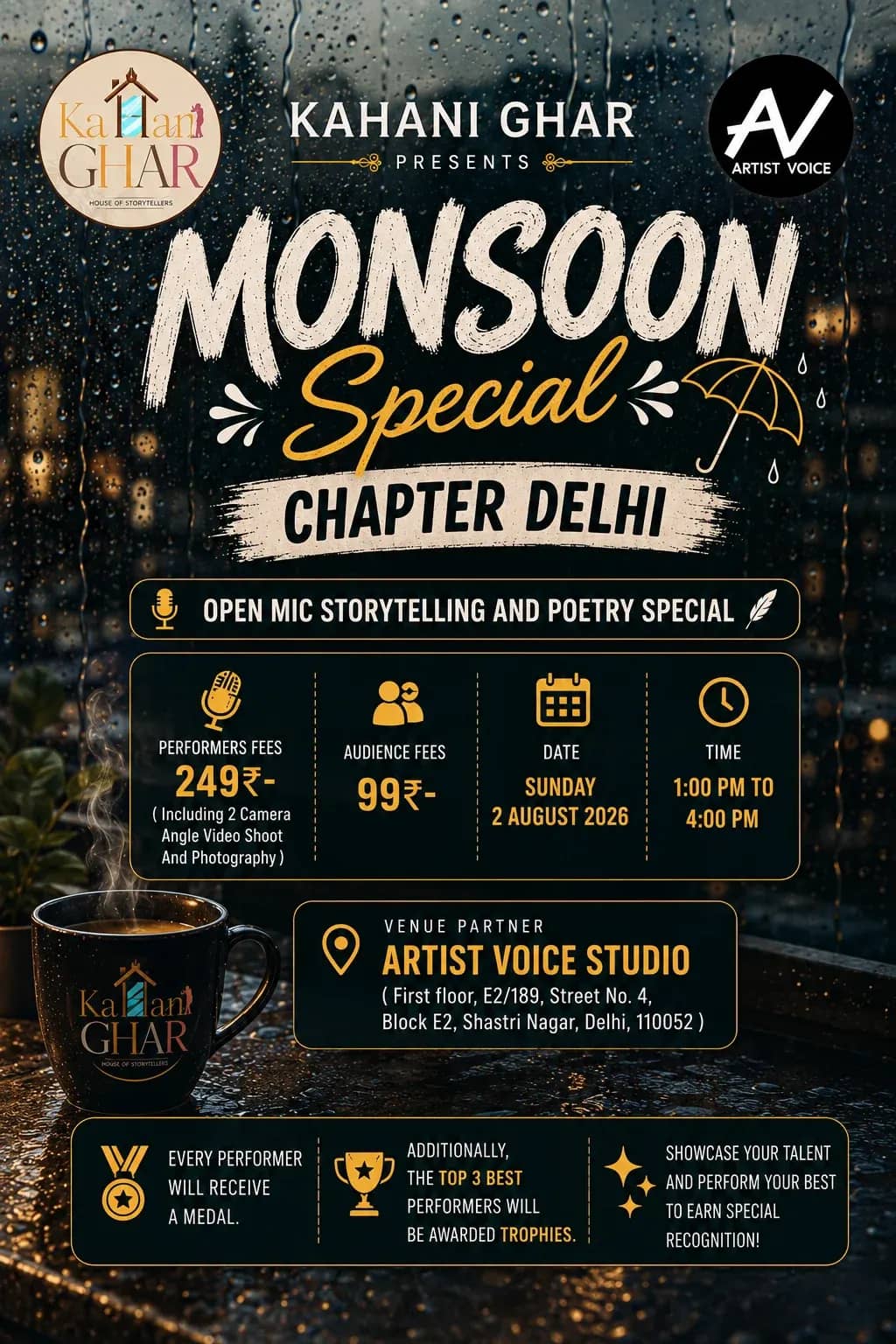 Monsoon Special – Chapter Delhi | Open Mic Storytelling & Poetry Special