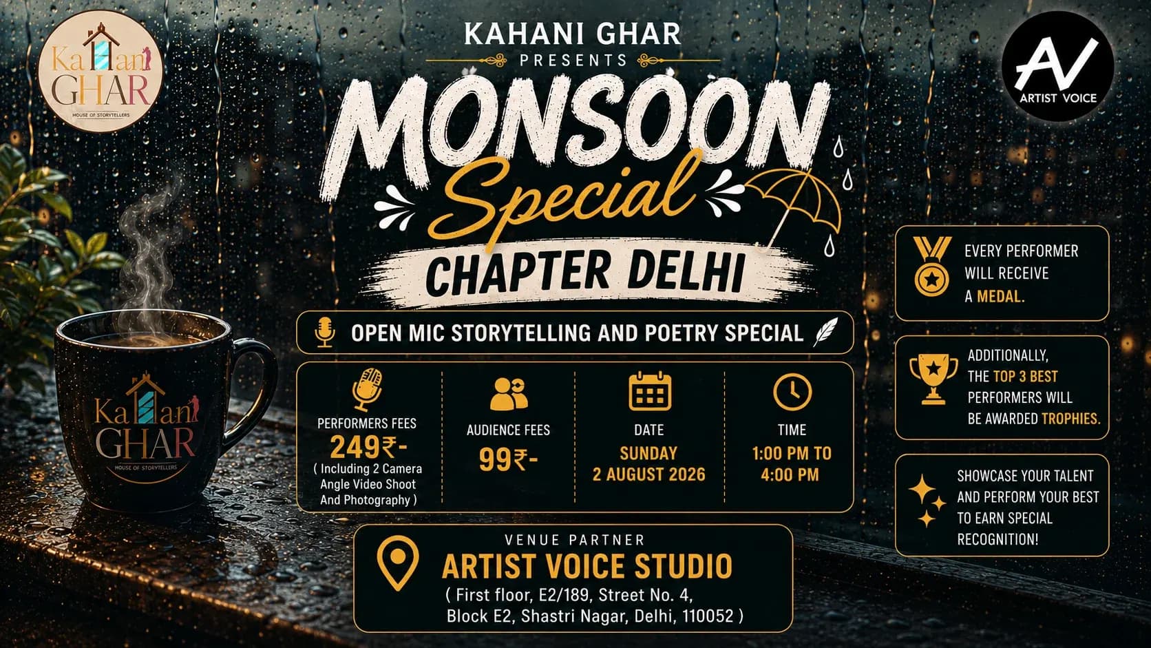 Monsoon Special – Chapter Delhi | Open Mic Storytelling & Poetry Special