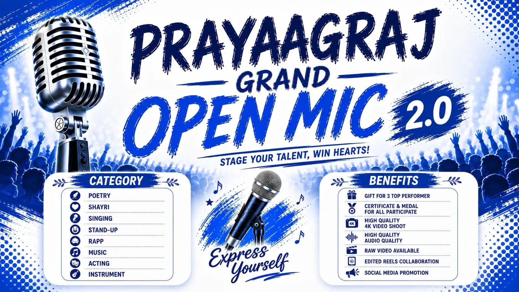 Prayagraj Grand Open Mic 2.0 | Express Yourself on Stage!