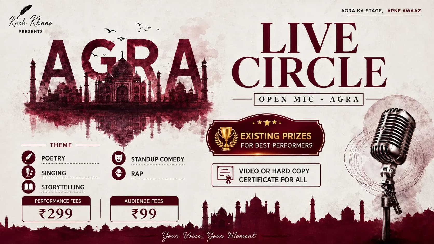 Agra Live Circle – Open Mic Agra