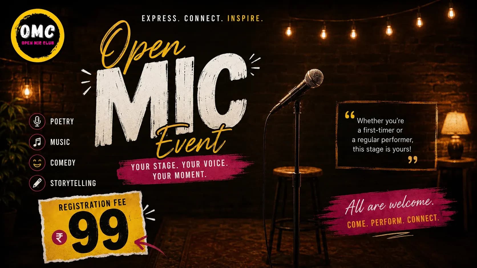 Open Mic Event – Express, Connect & Inspire