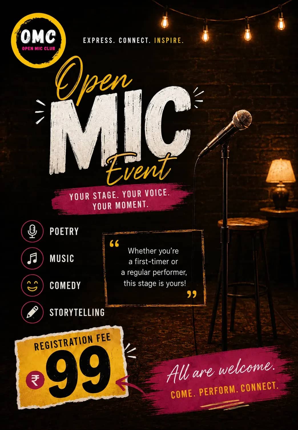 Open Mic Event – Express, Connect & Inspire