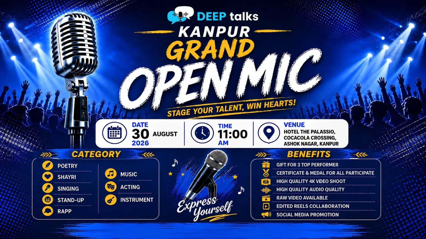 Kanpur Grand Open Mic – Stage Your Talent, Win Hearts!