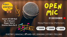 Open Mic - Poetry, Ghazal, Stand-up, Singing, Story-Telling